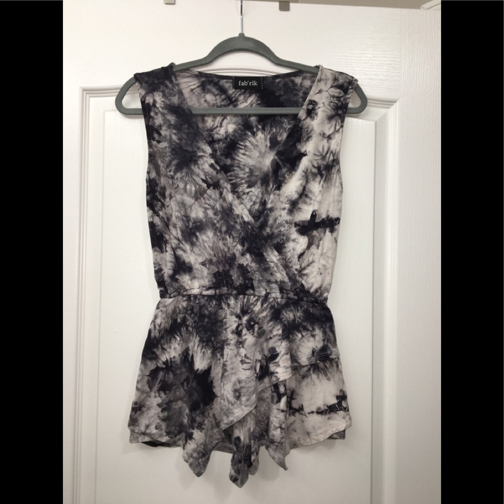 FAB’RIK  Black/Grey/White Tie-Dye Romper